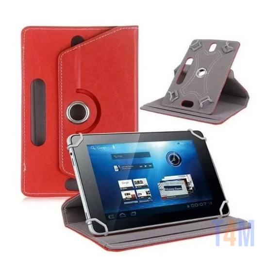 Funda Flip Universal para Tablet de 8" Rojo